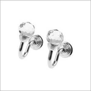 Curtain Crystal and Chrome Tieback Hooks