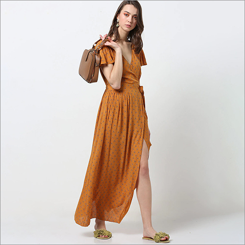 Ladies Long Dress - Casual, Washable Fabric | All Season Wear, Sizes S, M, L, XL