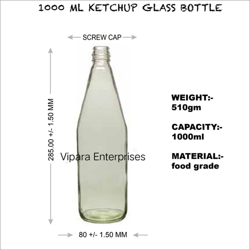 1000 ML Ketchup Glass Bottle By VIPARA ENTERPRISES