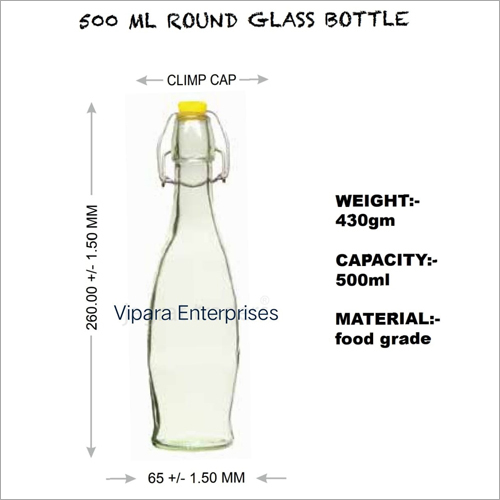 500 ML Round Glass Bottle