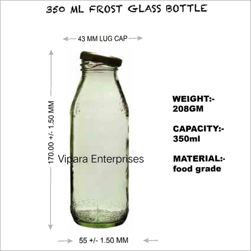 Round 350 Ml Frost Glass Bottle