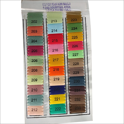 Dyed Poplin Colour Chart