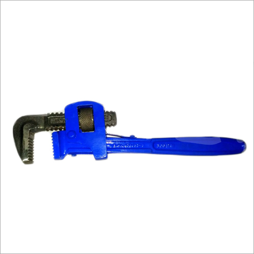 Pipe Wrench - Steel Body, Plastic Handle | Serrated Jaws for Strong Grip, Ideal for Industrial Use