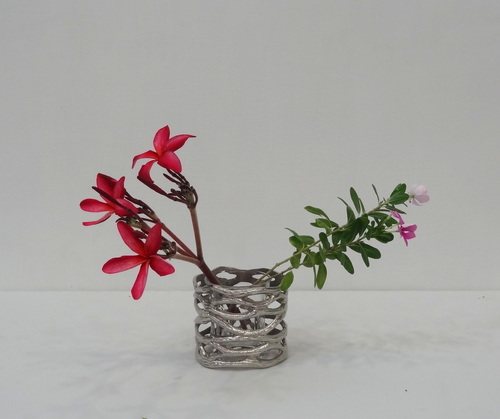 Aluminum Nickel Plated Table top Flower Vase