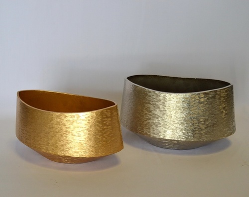 Metal Gold / Nickel Plated Decorative Flower Vase
