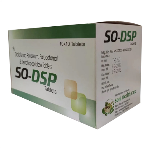 Diciofenac Potassium Paracetamol and Sematiopeptidase Tablets