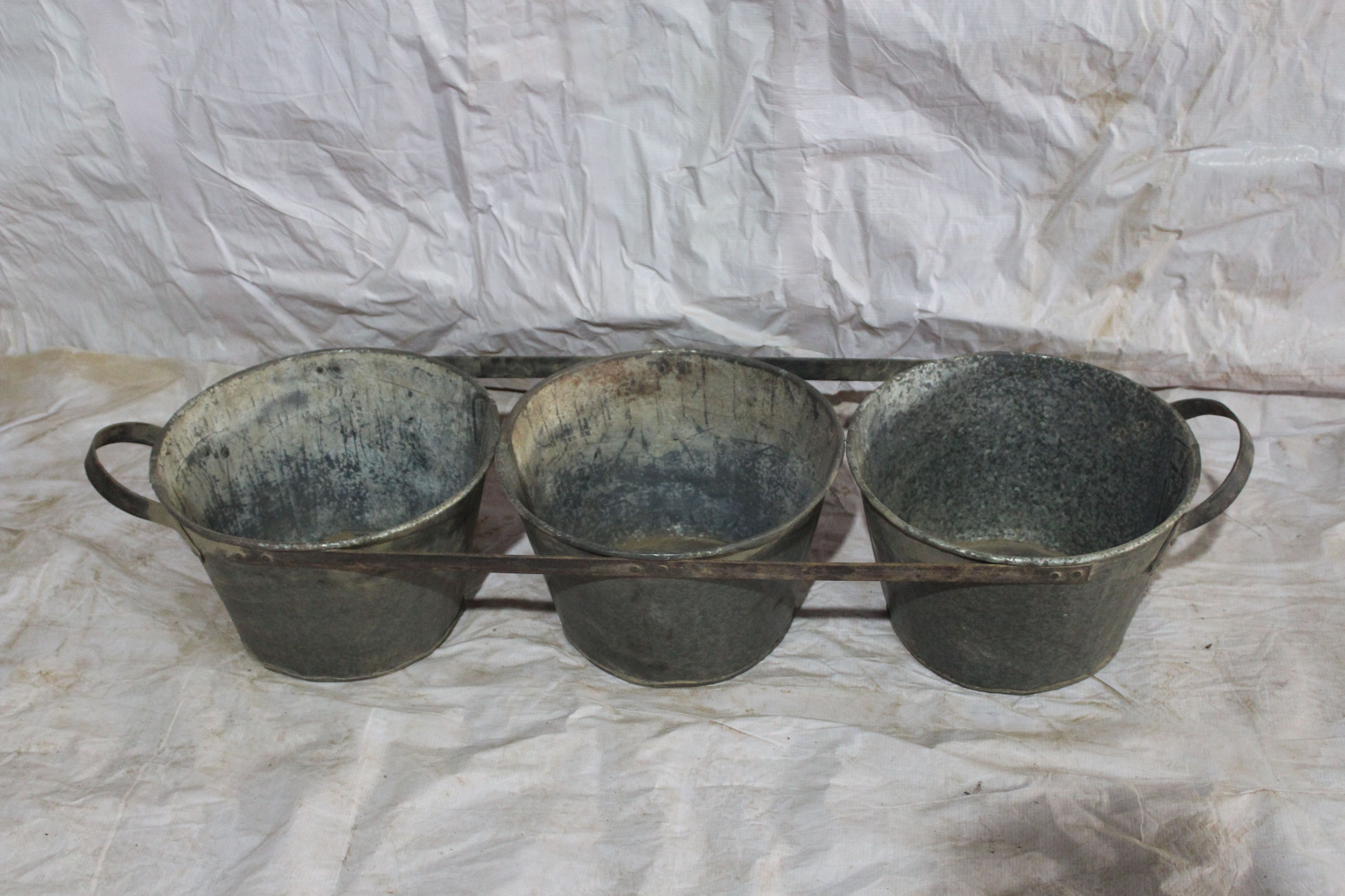 Iron pot planter set of 3