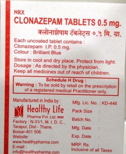 Clonazepam Tablets Ip 0.5 Mg