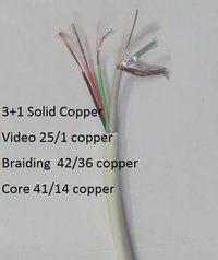 3 in 1 CCTV Solid copper Camera Cable