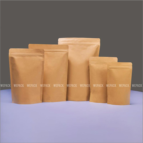 Kraft Paper Stand Up Zipper Pouches