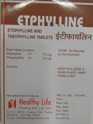 Et Phyllin (Etofylline & Theophylline Tablets By HEALTHY LIFE PHARMA PVT. LTD.
