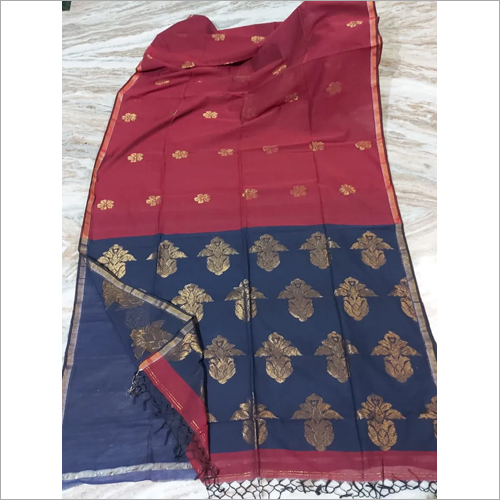 Various Color Available Organic Linen Zari Handloom Sarees