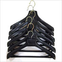 Plastic Coat Hanger - 19 Inch, Black Color, Lightweight 120 Gsm | Ideal For Hanging Coats And Pants