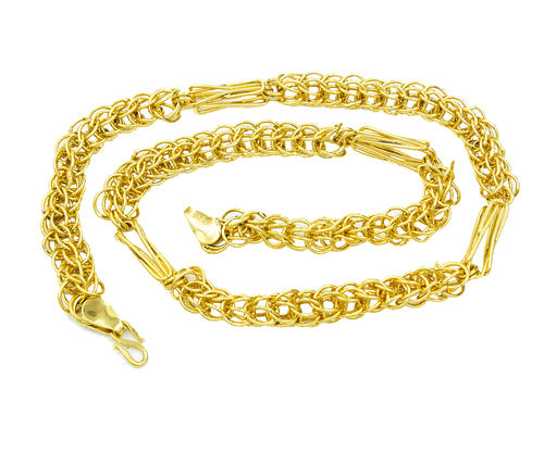18k Micro Gold Plated Men & Women Chain (18 Inch)