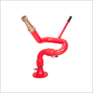 Water Monitor with Gunmetal Nozzle - Gunmetal/Steel, Red, Flanged Mount | Adjustable Spray, Corrosion Resistant, Long Reach