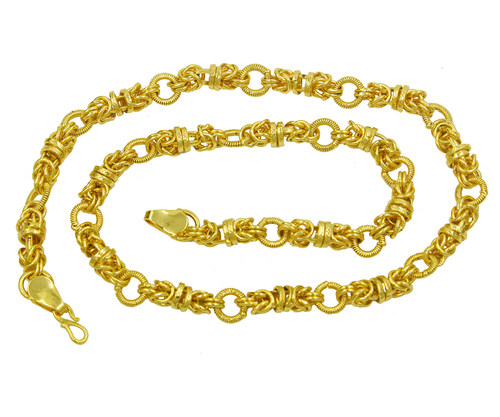 18k Micro Gold Plated Men & Women Chain (18 Inch)