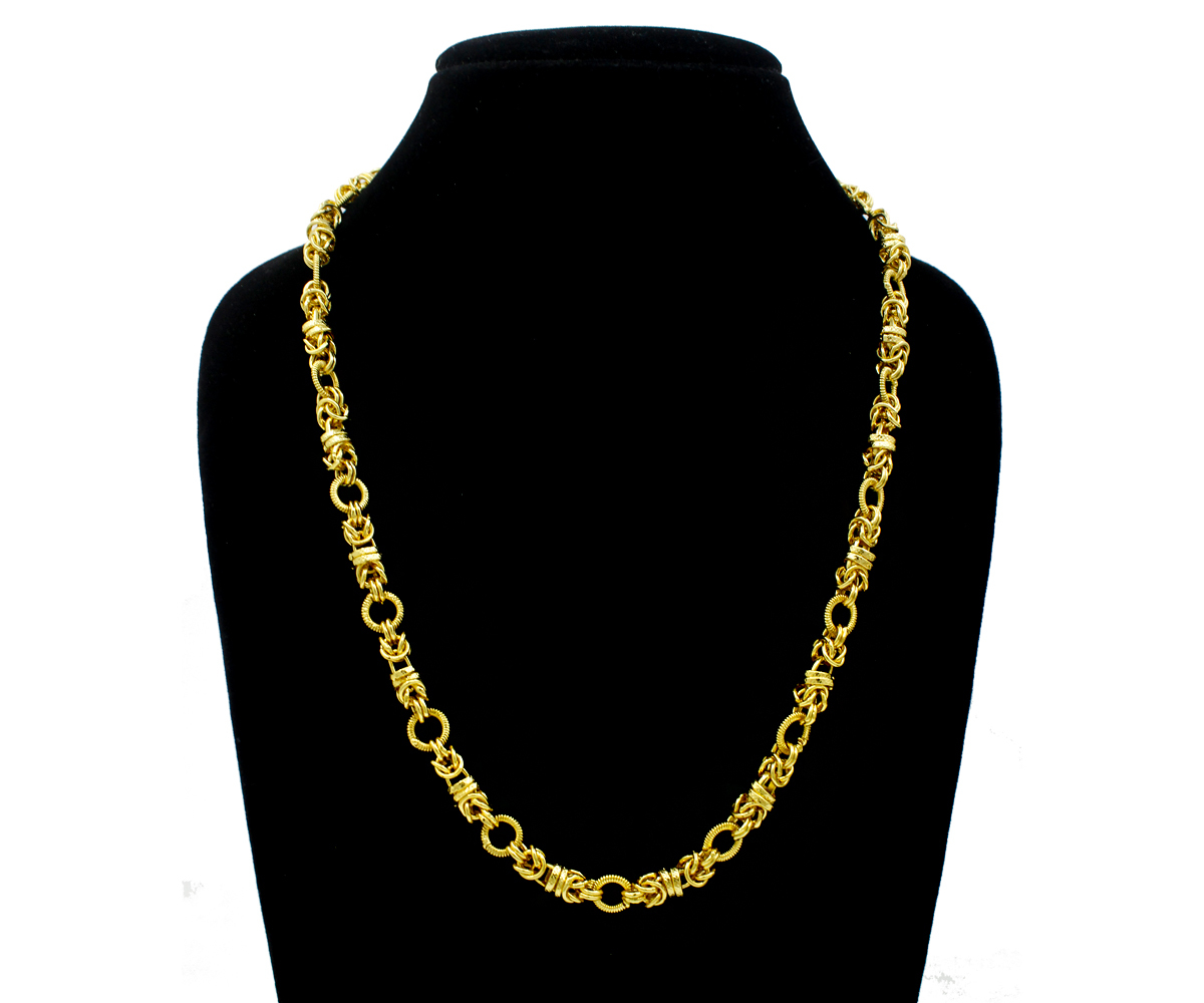 18k Micro Gold Plated Men & Women Chain (18 Inch)