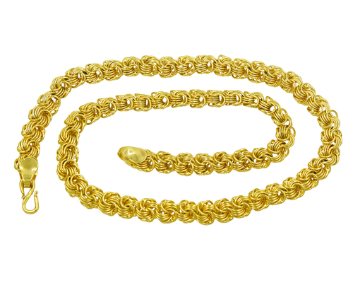 18k Micro Gold Plated Men & Women Chain (18 Inch)