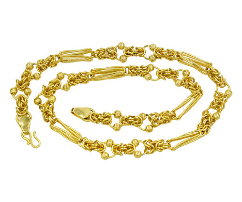 18k Micro Gold plated Men & Women chain (18 Inch)