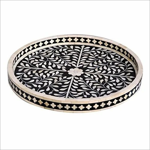 Bone Inlay Rounded Tray