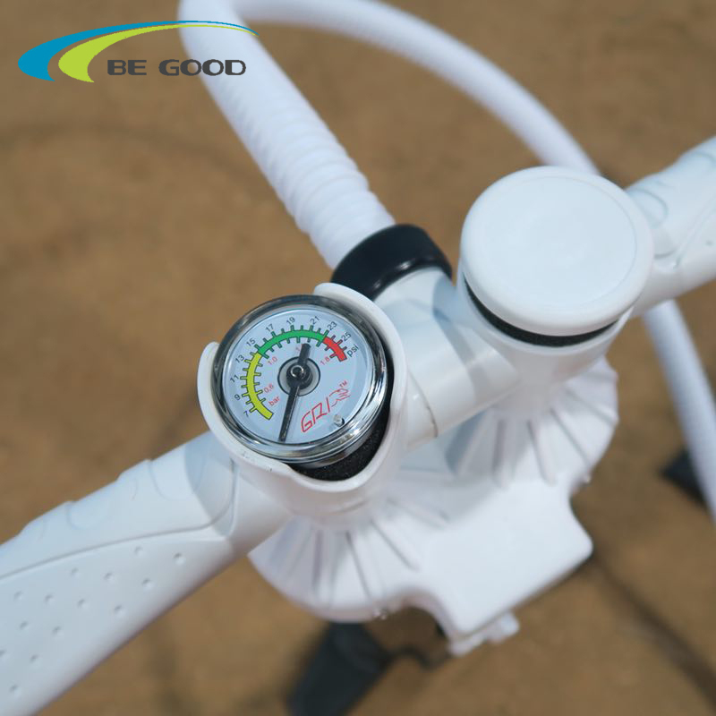 HP5 Double tube high pressures air pump inflator pump TRIPLE-double-single action pump inflate BIG SUP and popular multi