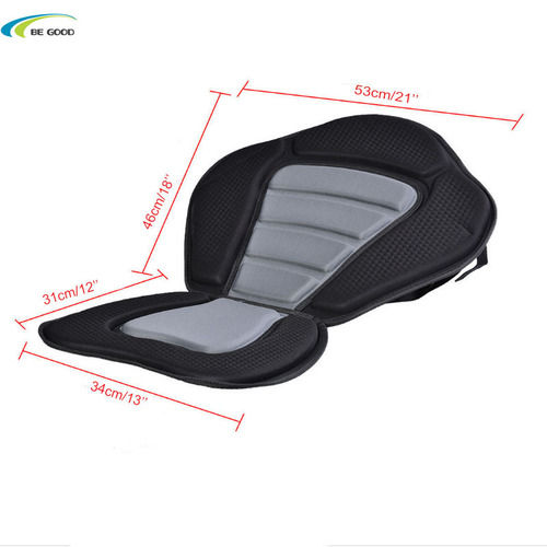 Kayak Padded Seat SUP backrest seat Rowing Boat Soft Non-Slip Adjustable with Cushion sit on top of SUP boat canoe black