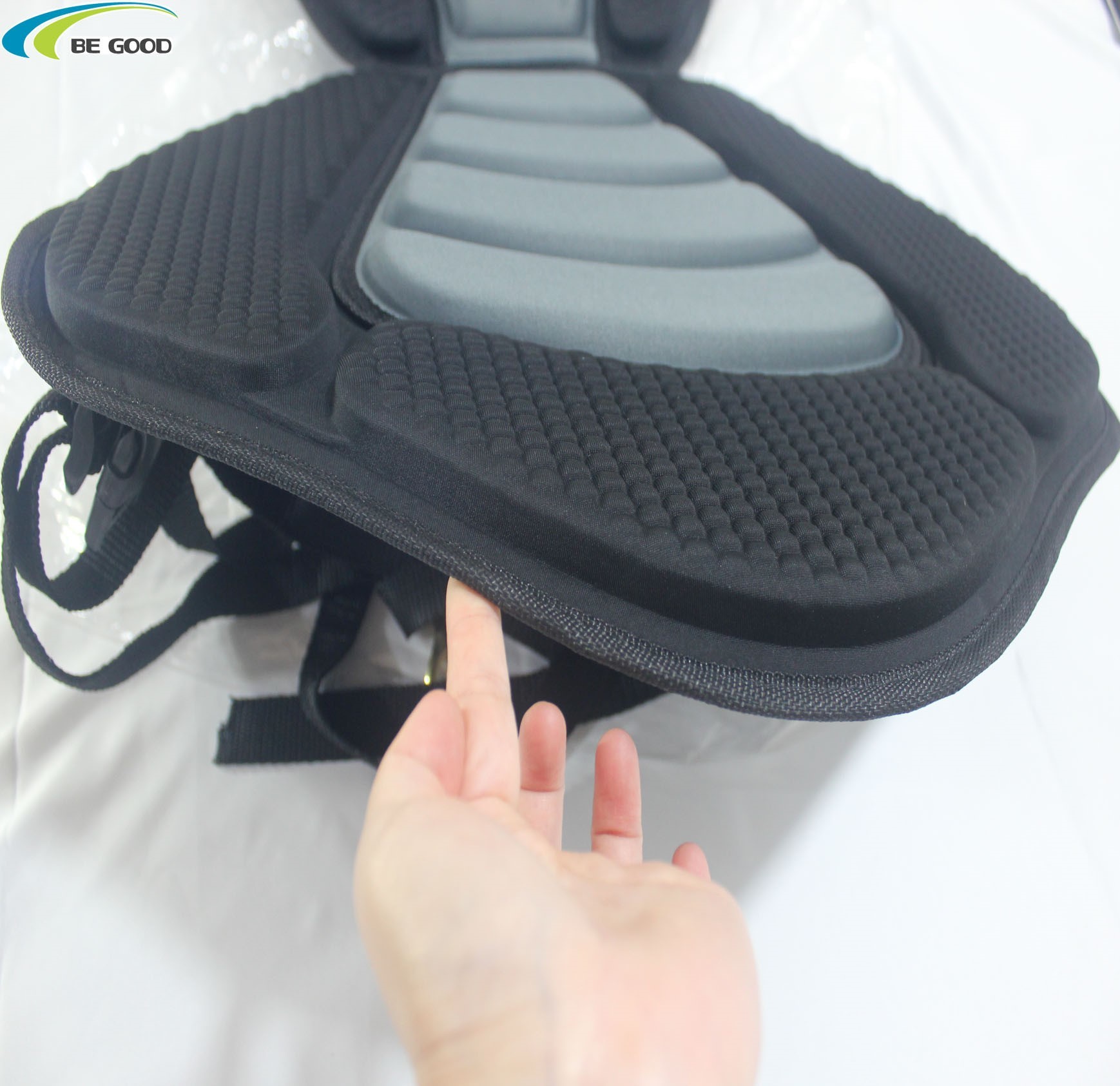 Kayak Padded Seat SUP backrest seat Rowing Boat Soft Non-Slip Adjustable with Cushion sit on top of SUP boat canoe black