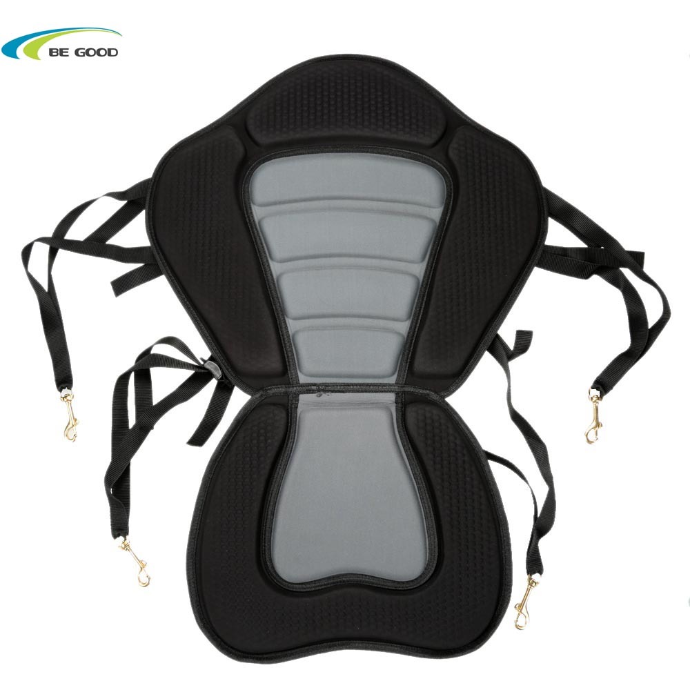 Kayak Padded Seat SUP backrest seat Rowing Boat Soft Non-Slip Adjustable with Cushion sit on top of SUP boat canoe black