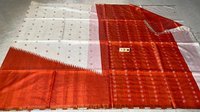 Pure Tussar Silk Handloom Raising Temple Pattern With All Over Booti Woven Saree .
