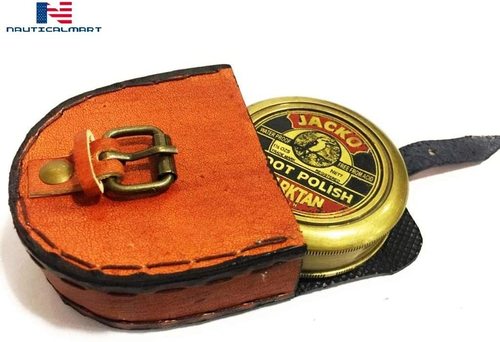 Metal Nauticalmart Brass Compass Jacko Boot Polish Darktan Stain Compass