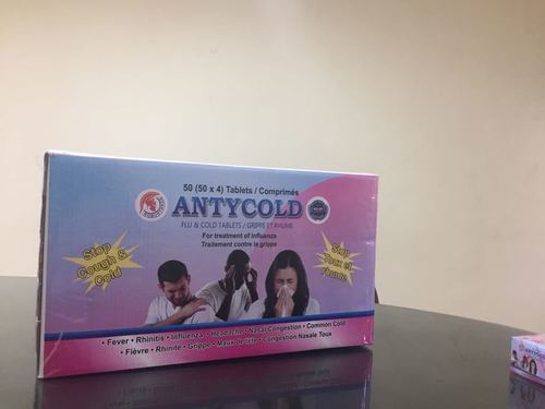 Antycold / Paracetamol, Caffeine, Phenylephrine Andcholpheniramine Maleate Tablets