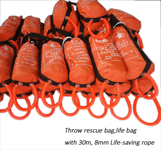 Outdoor Safety Life Rope Rescue Throw Bag Floating Lifesaving Rope Rescue Throw Reflective Escape Kit Bracelet Orange