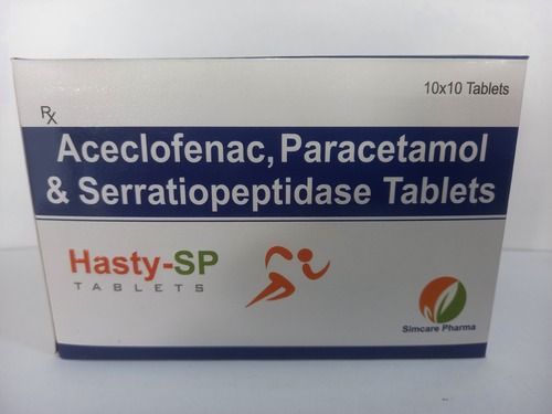 Aceclofenac Paracetamol And Serratiopeptidase Tablets - Drug Type: Specific Drug