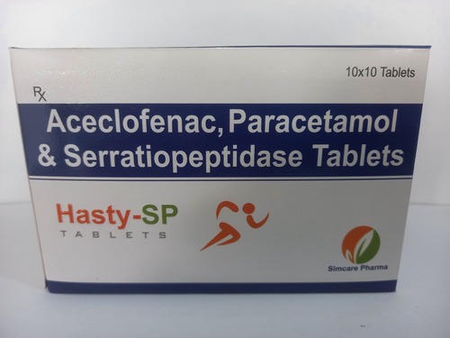 Aceclofenac Paracetamol And Serratiopeptidase Tablets