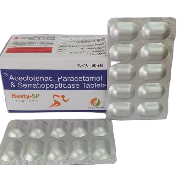 Aceclofenac Paracetamol And Serratiopeptidase Tablets - Drug Type: Specific Drug