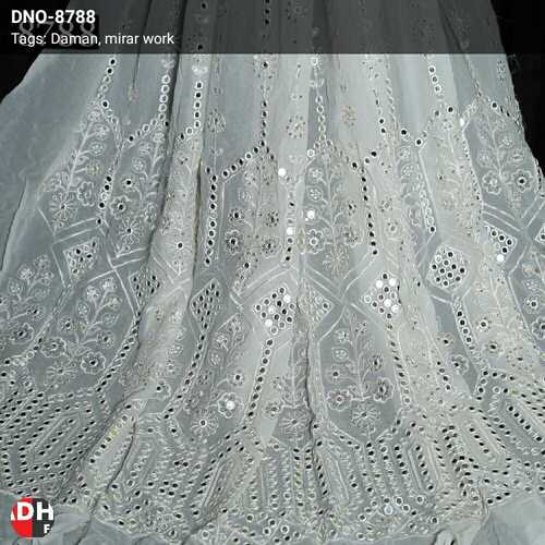 White Embroidered Fabric