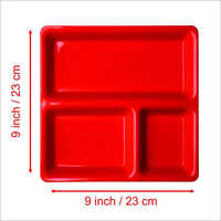 3 Partition Pavbhaji Plate