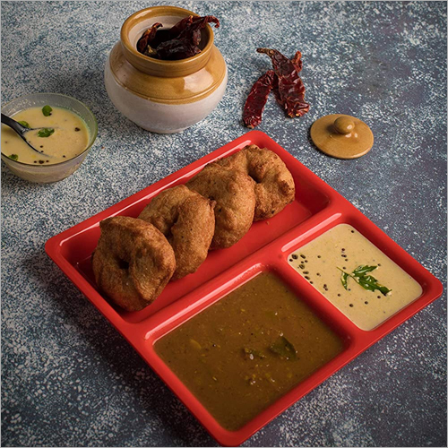 3 Partition Pavbhaji Plastic Plate