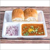 3 Partition Plain Pavbhaji Plate