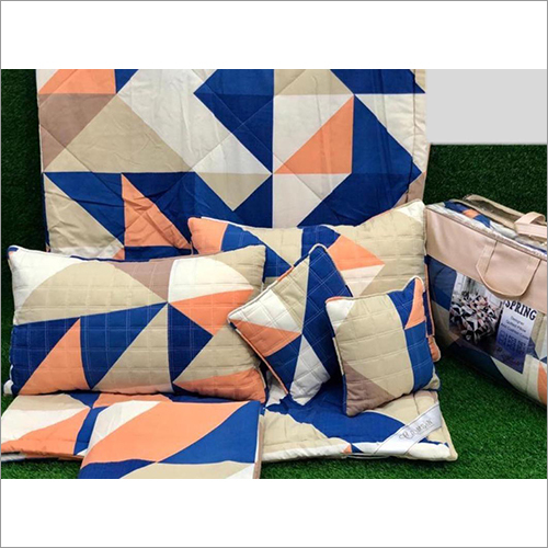 3D Printed Bedsheets and Pillow Cover Sets - 100% Polyester, King Size, Plaid Pattern | Quick Dry, Washable, Knitted Design