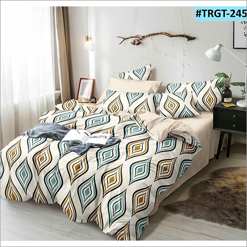High Quality Comforter Bed Sheet Set - 100% Polyester, King Size Jacquard | Quick Dry, Washable, Printed Design