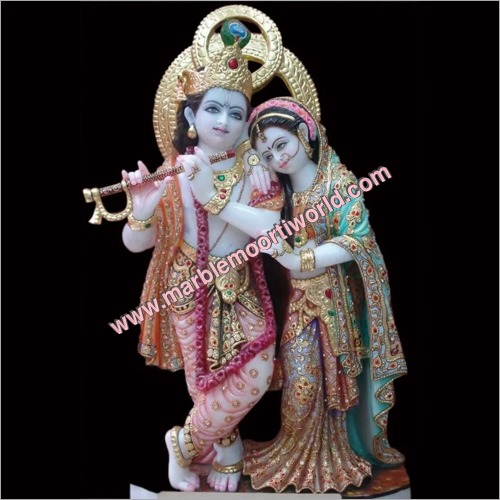 Marble Radha Krishna Statue
