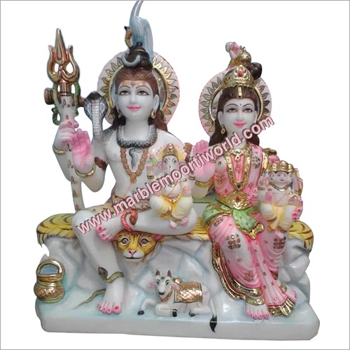 Marble Shiv Parivar Statue