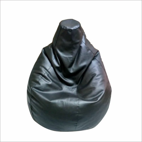 Durable Black Leather Bean Bag