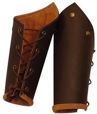 Iron Nauticalmart Knights Combat Arm Armbands, Brown Leather, Larp