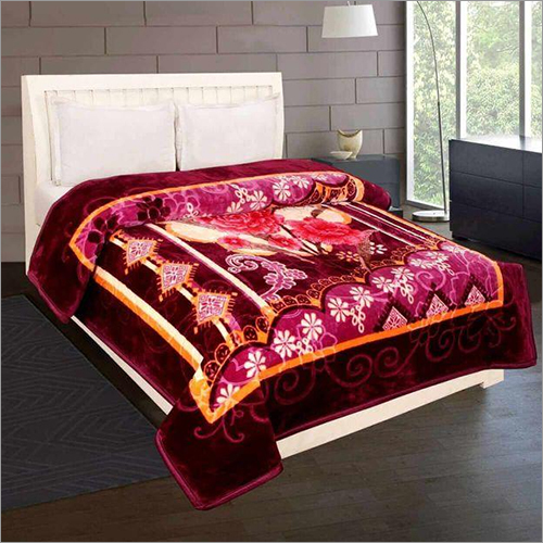 Shilay Purple Floral Soft Mink Blanket