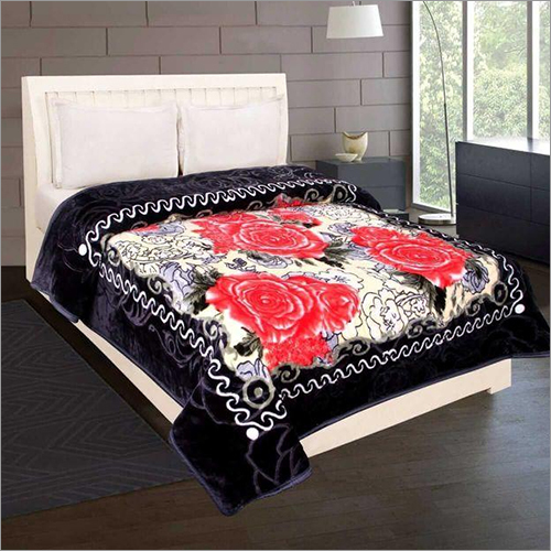 Shilay Black Rose Soft Mink Blanket