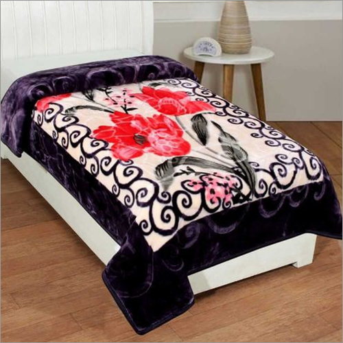 Shilay Black Floral Soft Mink Blanket
