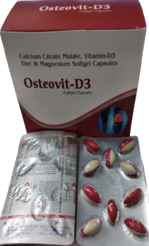 Calcuim Citrate Malate Vitamin D3 Zinc And Magnesium Soft Gel Capsules
