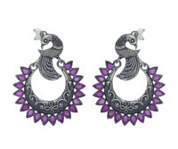 Peacock Design Oxidise Earrings